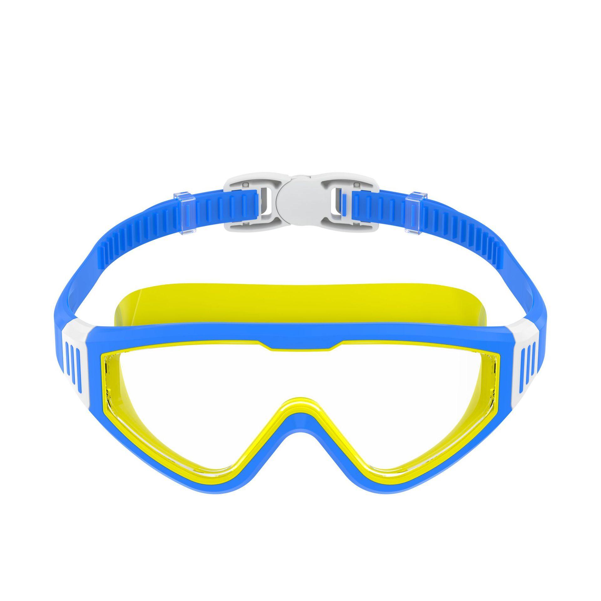 

Large frame swimming goggles silicone anti-fog high definition electroplating sunshade transparent swimming glasses average size чистий білий колір
