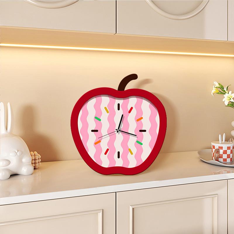 

Мультяшные Креативные Настольные Часы Украшения ТВ Тумба Гостиная Искусство Бесшумные Часы Маятник Настольное Украшение 20*21cm