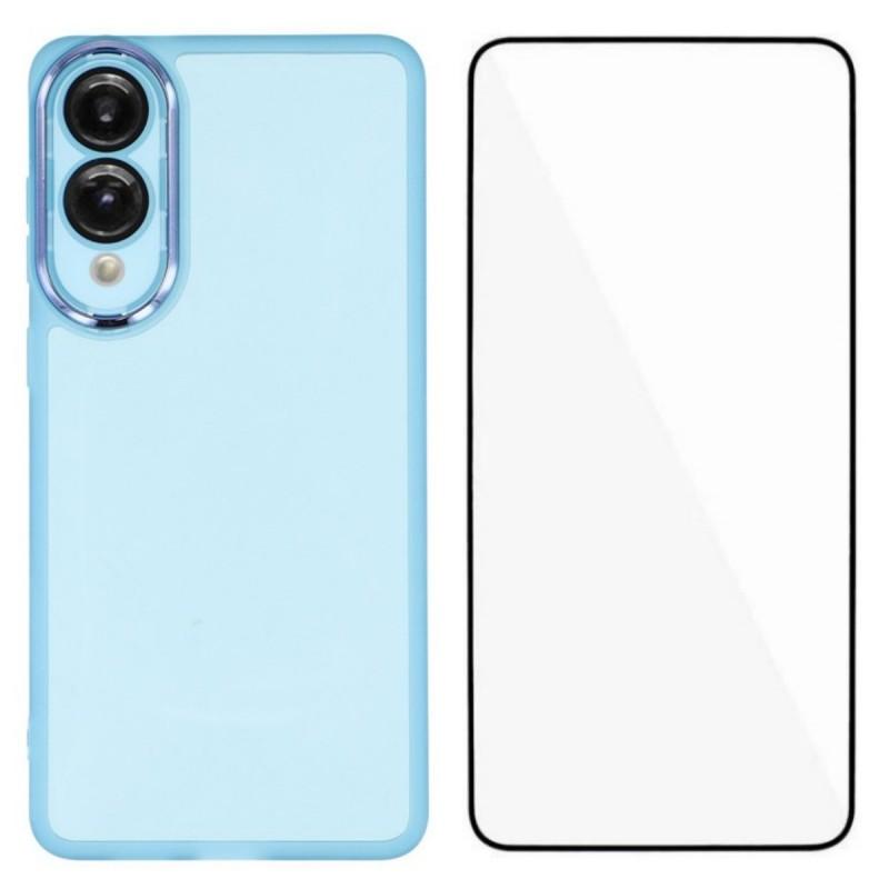 For Samsung Galaxy S25 Edge TPU Case WANLONFENG DKSM Series Electroplated Frame Back Cover with Tempered Glass