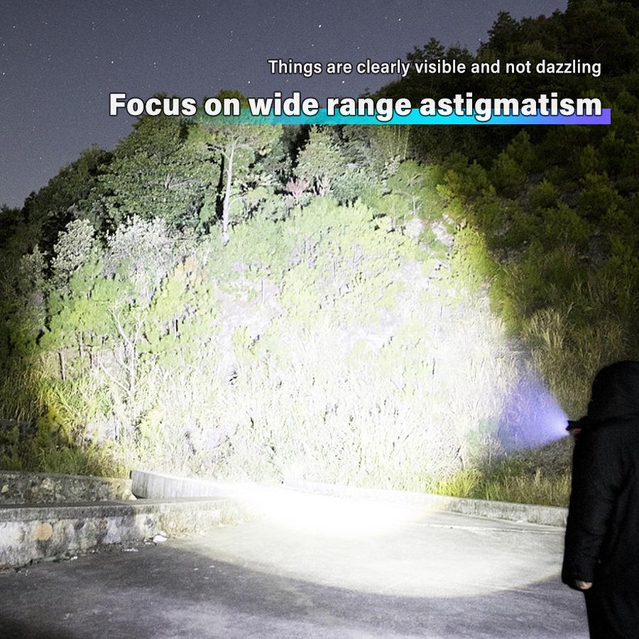 Portable LED Torch Light XPE Super Bright Flashlight With Hook Camping Light USB Rechargeable Zoomable Waterproof Torch Lamp