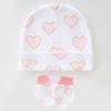Set da 3 Cappellini e Manopole per Allattamento Neonato Lavabili in Lavatrice Cappellino Fetale e Guanti per Bebè da 0 a 1 Mese Tessuto Morbido Copricapo