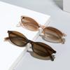 Retro Oval Frame Sunglasses Fashion Personalized Trendy Small Frame Sunglasses Punk Cat Eyes Sunshade Sun Protection Glasses