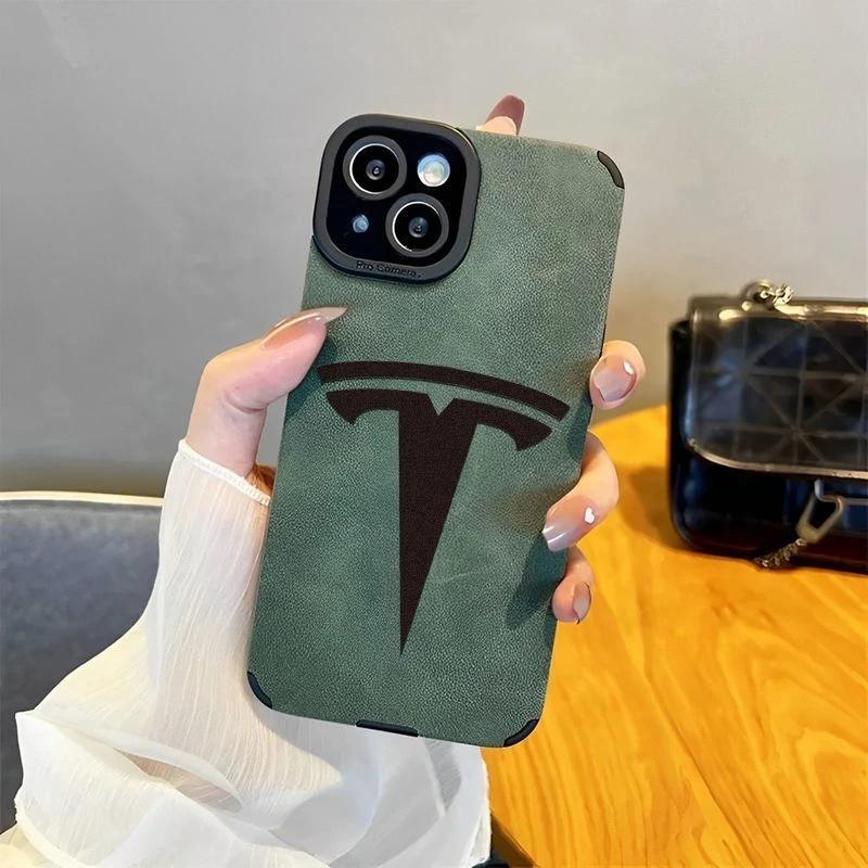 

Автомобільна наклейка Tesla Для логотипу автомобіля Tesla Чохол для телефону Обкладинка Для 15 Pro Max Для IPhone 14 16 Pro Max 12 Mini 11 13 Pro Xr X Xs 8 7 Plus for iPhone 15ProMax зелений