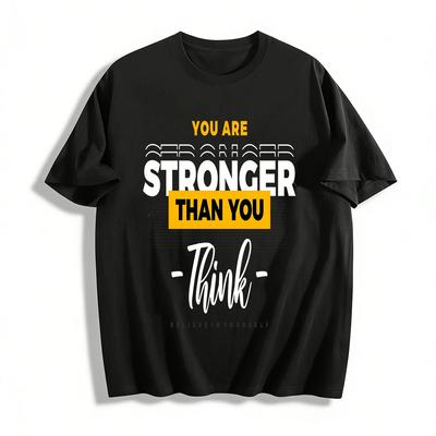 Motivierendes Zitat Grafik T-Shirt Unisex Lässig Tägliches Oberteil Reines Baumwoll-T-Shirt