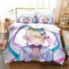NEEDY GIRL OVERDOSE Bedding Set Cartoon Anime Three-piece Set Adult Kid Bedroom Duvetcover Sets 3D Kawaii Girls Conjunto De Cama
