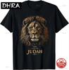 Jesús León de Judá Regalo Cristiano Para Unisex Suave 100 Algodón Holgado 2026 Camiseta de Verano Camiseta Vintage Tops de Animales Ropa Hombre