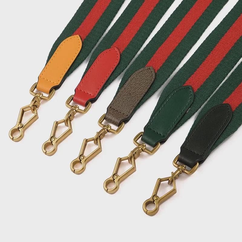 G-Chi Verstellbarer Canvas-Gurt Schultergurt, 3,8CM, Grün und Rot, F-46, Crossbody-Ersatz.