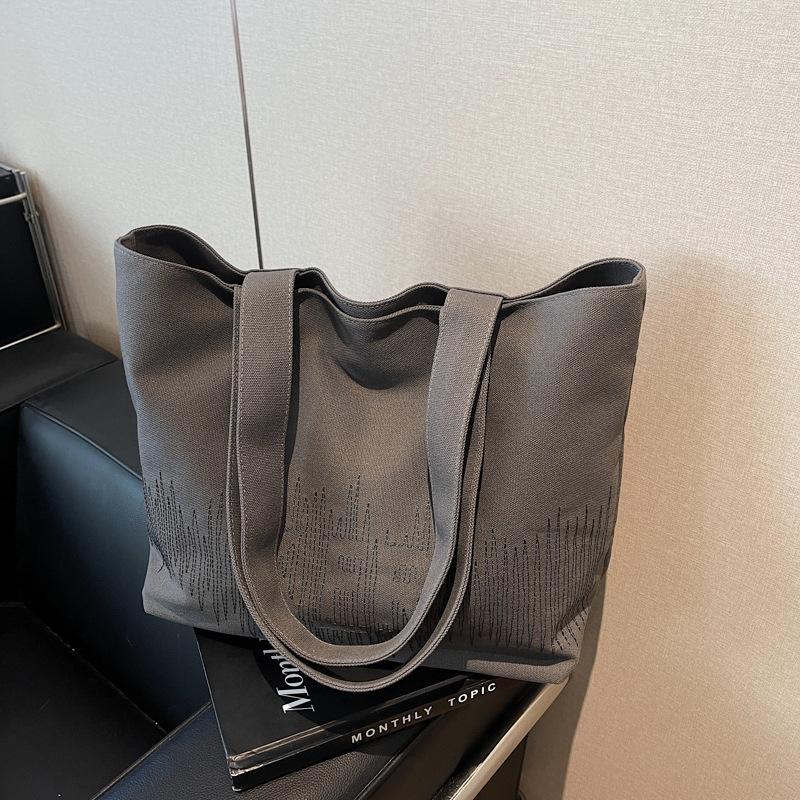 

Новая холщовая сумка большой вместимости, женская универсальная модная сумка, легкая студенческая сумка через плечо