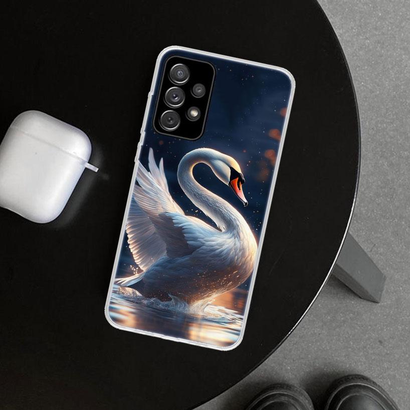 Black Swan Noble Phone Case for Samsung Galaxy A17 A16 A26 A36 A56 A57 A37 A15 A25 A35 A55 A14 A24 A34 A54 A13 A23 A33 A53 Galax
