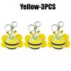 Cute Cartoon Plush Bee Keychain Adorable Keyring Doll Pendant for Bags Clothes Accessories Brooch Decor DIY Craft Supplies
