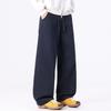 American Trendy Brand Versatile Elastic Waist Splicing Scimitar Casual Pants Men's Spring New Loose Casual Knitted Sweatpants