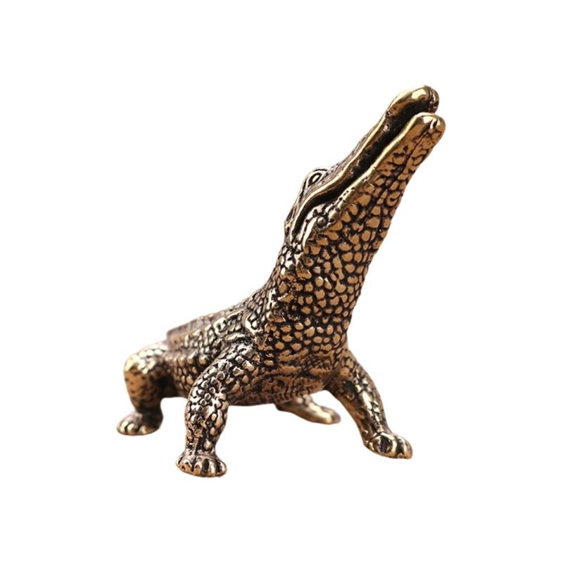 

Metal Animal Statue Figurine Retro Alligator Statue Figurines Sculptures Tabletop Centerpieces Home Decors Collectibles 1