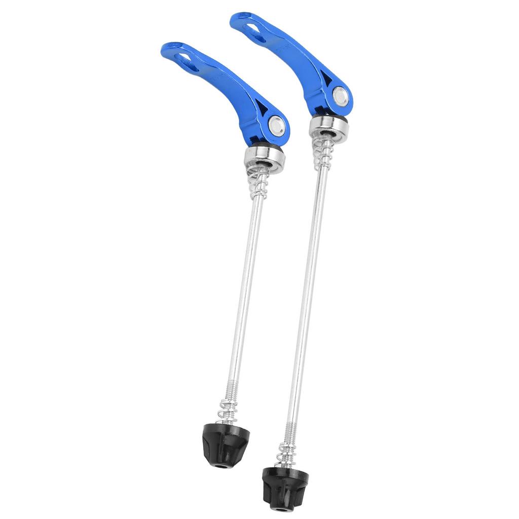 2Pcs Bicycle Hub Quick Release Lever 145mm Front 185mm Rear Wear Resistance Quick Release Skewer for Bike WheelBlue