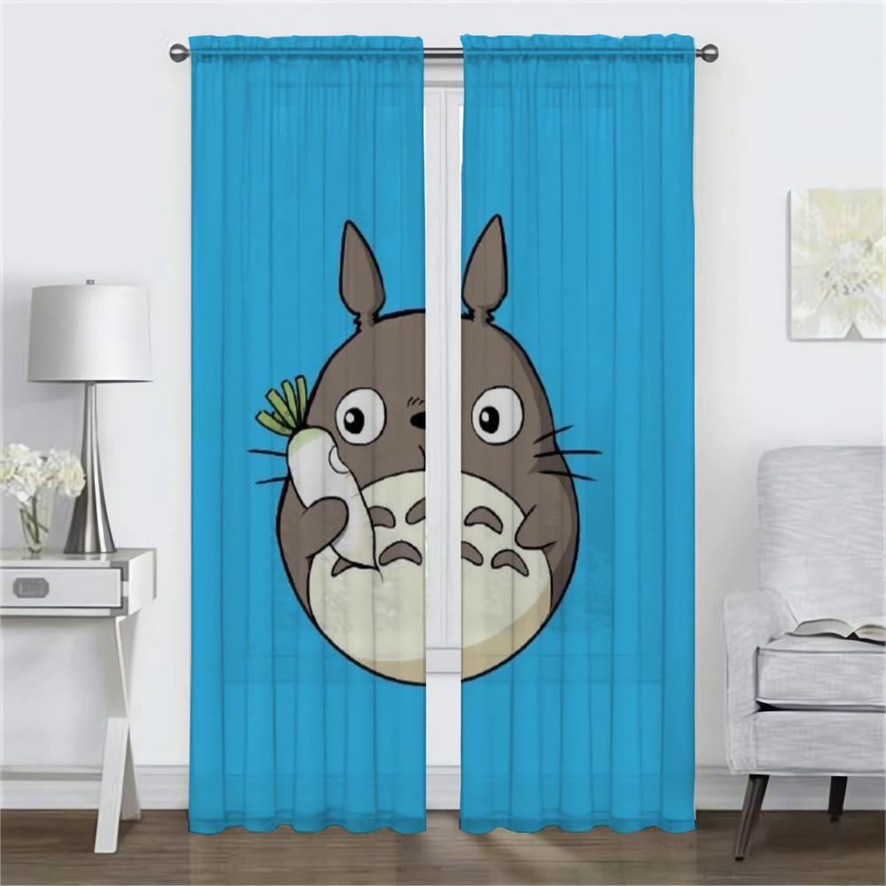 Totoros Curtains Living Room Window Curtain Panel Home Interior Partition Shades Kitchen Anti Mosquito Made Of Polyester Sitting Decor