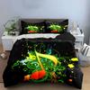 Colorful Music-Themed Decor Set Multiple Sizes Kid'S And Adults' Bedroom Exquisite 3Pc Bedding Set, Gift