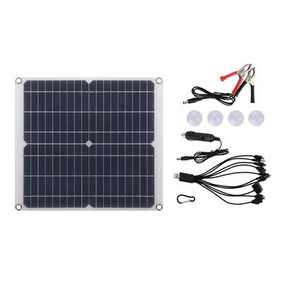 Dual USB Port Portable Solar Panel Charger Charging Solar Panel with Clip for Camping Outdoor
