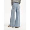 Hotwind Women's Light Wash Cropped Wide-Leg Jeans