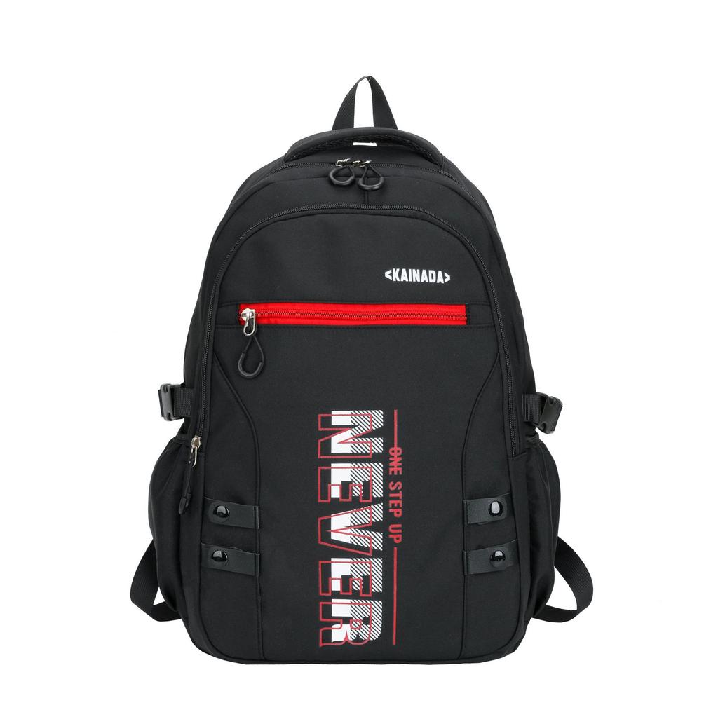 Schoolbag Korean version leisure bag, letter printing backpack, male and female students, versatile large-capacity waterproof schoolbag
