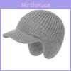 Knitted Winter Hat For Men With Warm Fleece Lining And Earflap Protection For Outdoor Activities