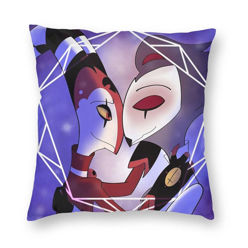 Helluva Boss Blitzo Anime Stolas And Blitz Witches Square Pillowcase Pillow Cover Cushion Decor Comfort Throw Pillow for Home