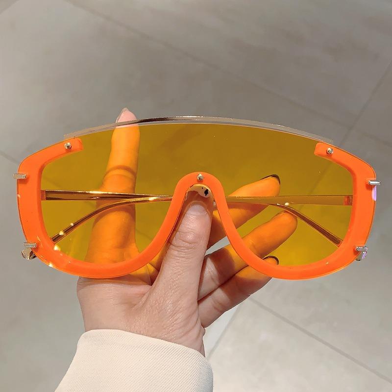 Oversized Monoblock Sunglasses  New Fashion Gradient Outdoor Shades Women Ins Trendy Luxury Brand Design Sun Glasses