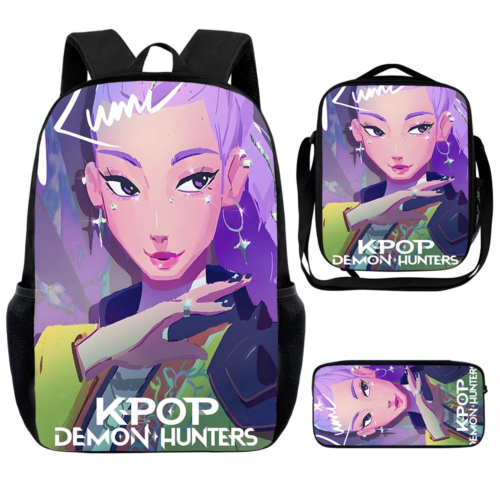 K-Pop Hunter Magic Girls New Children's Backpack DIY Customizable Unisex Student Bag Kindergarten Double Shoulder Cute Cartoon