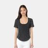 Levis Solid Color Spliced Comfortable Short Sleeve T-Shirt Women T-Shirts Black 0019V-0001