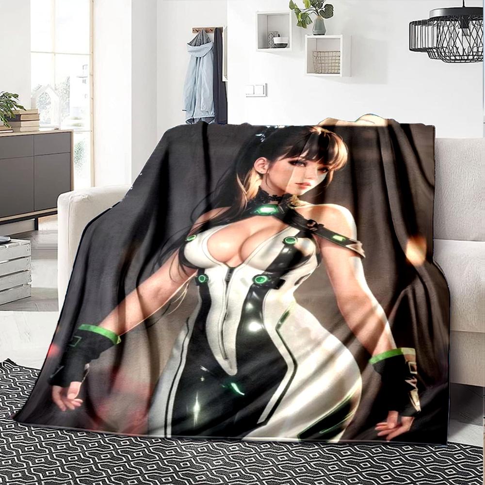 Stellar Blade Anime Theme Flannel printed blanket suitable for all seasons suitable for living room office sofa and travel