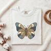 Butterfly Quilting Shirt Easter Floral Gift Women Country Tee Quilting T-Shirt Easter Fan Rustic Tshirt Bouquet Graphic Classic Tie Tshirt