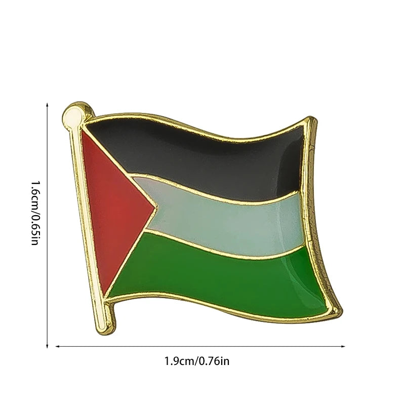 1Pc Palestine Flag Pin Badge Palestine Palestinian Flag Pin Badge Lapel Palestine National Enamel Badge Armband