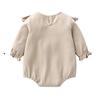 Baby koi Baby Clothes Long Set with Lace Solid 3M Bodysuit, Sleeve, Spring/Autumn, Girls, 2-Piece Hat, Coverall, Newborn, Baby, Pre-birth Gift, Gray,