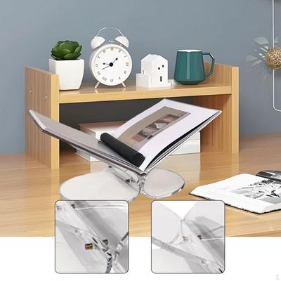 Acrylic Book Stand Recipe Holder Versatile Home Decoration Reading Large Open Display for