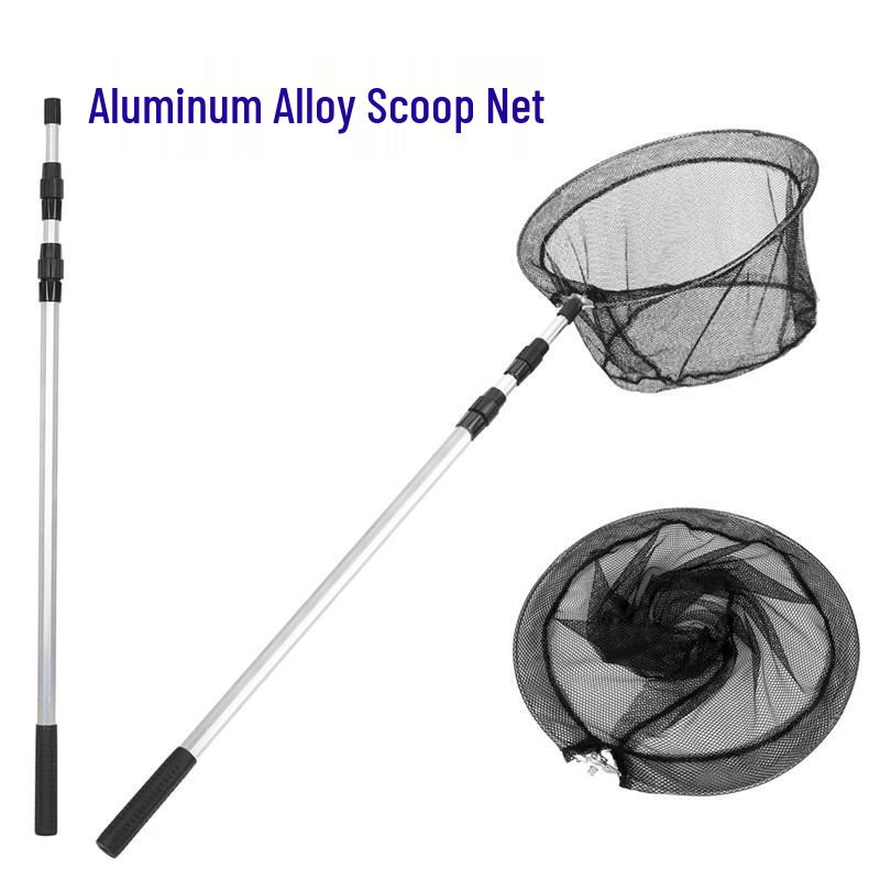 Aluminum Alloy Telescopic Folding Fishing Net with Fine Mesh