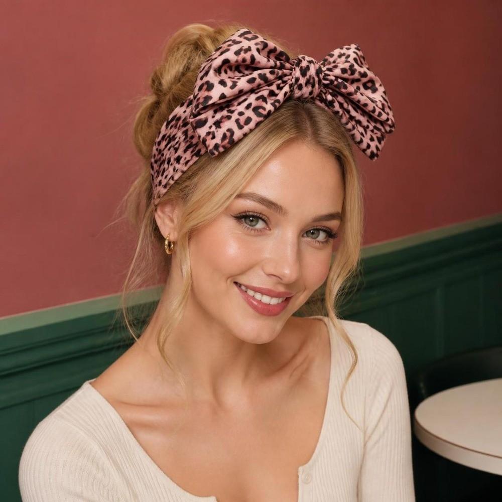 Heawear Bow Headband Multi Layer Large Bow Hairbands Vintage Bow Hair Clips Women