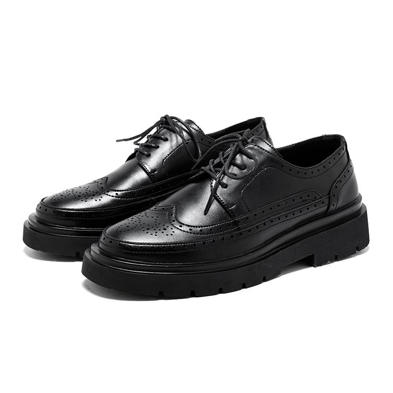 

Thick soled gentleman men s leather shoes Luxury styles by fashion designers Formal Business Office Adult versatile Black 38