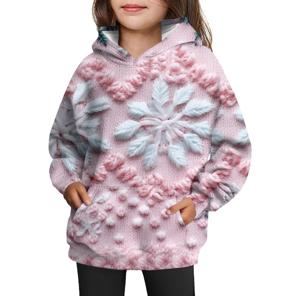 Girls' Hooded Tie-Dye Sweatshirt - Pullover Print Top