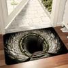 3D Manhole Cover Mat Visual Illusion Deep Hole Rug Non Slip Funny Bathroom Floor Mat Entrance Door Mat Home Decor