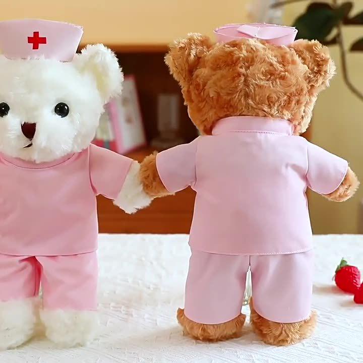 Doctor Nurse Plush Teddy Bear Doll - Cute Gift for Medical Staff & Nurses