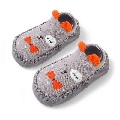 FEITONG Newborn Baby Boys Girls Cartoon Ears Floor Socks Anti-Slip Baby Step Socks