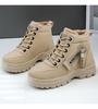Women's Korean Style Lace-Up Mid-Calf Thick-Soled Winter Boots