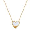 Titanium Steel Pendant Necklace Tilted Shell Heart Clavicle Chain New Necklace  Jewelry Accessories