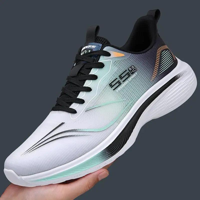 Breathable Sneakers Men Sport Running Shoes Light Athletic Shoes Mesh Men Casual Flats Trail Walking Shoe Plus Size 47