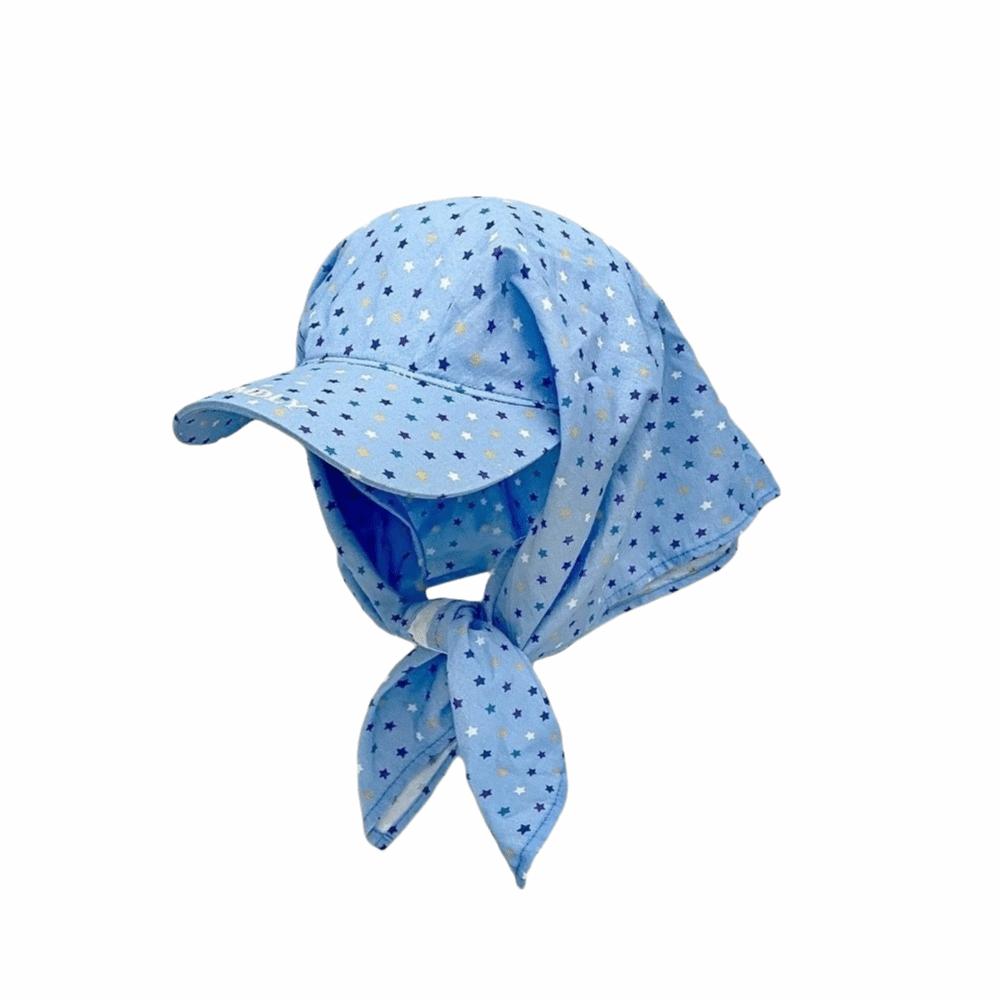 Fashion Breathable Scarf Hat UV Protection Sun Protection Sun Hat Korean Style Star Print Visor Cap Summer