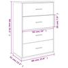 Dressoir Sonoma Eiken 60 x 31 x 84 cm Spaanplaat