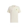 adidas T Shirts Unisex Ecru Crew Neck Thin Straight Fit GN7337