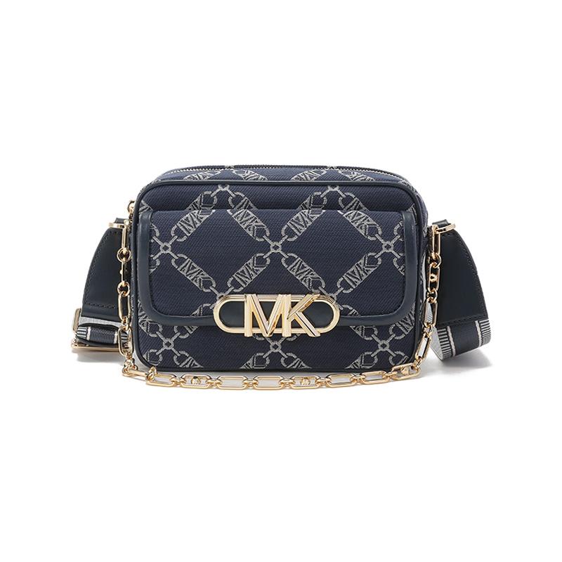 

Michael Kors Parker Diamond Pattern Chain Fabric Crossbody Shoulder Bag Women bags Navy-Blue 32S3G7PC6J-NAVY-MULTI Basic Set (Bag+Dust Bag)