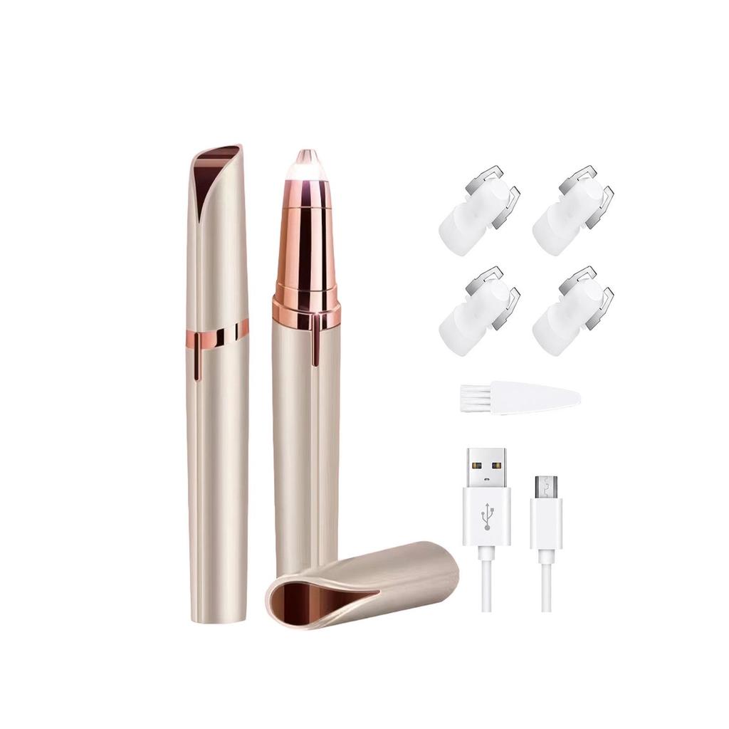 Xorita Rechargeable Electric Eyebrow Trimmer & Pencil - Portable Grooming Tool for Face and Lips