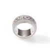 Electroplated Zircon Rotatable Cuban Geometric Unisex Ring - 2025 Summer Hip-Hop Jewelry
