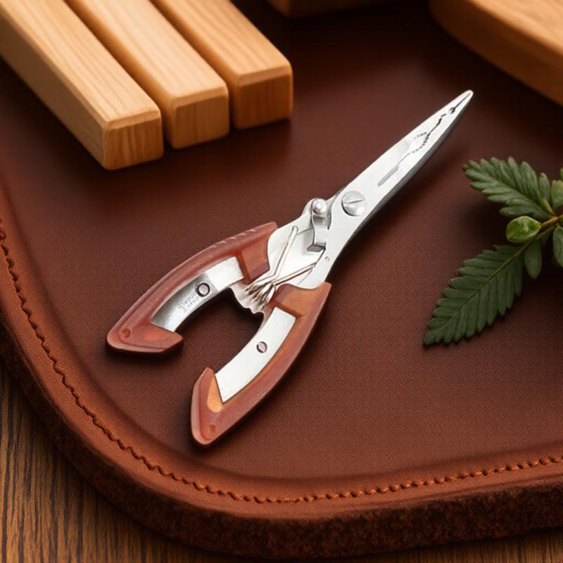 Multifunction Fishing Plier Scissor Line Cutter Lure Hook Remover Tackle Cutting Tool 17CM