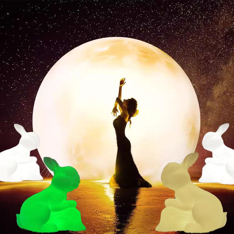 Moon Floor Lamp: Courtyard Landscape Lighting In Various Sizes, Rechargeable & Solar-Powered Options Available